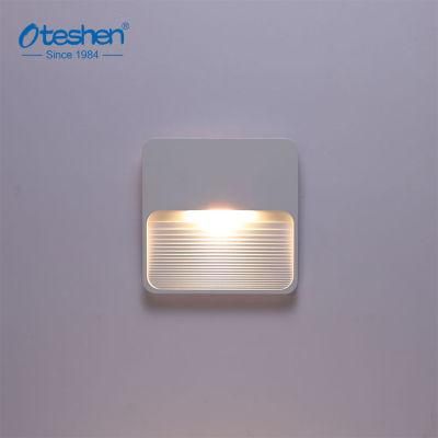 Modern Outdoor Indoor Lighting Waterproof PC LED Wall Surface Mounted Lamp for Stair Step Wall Foot IP65 Wall Decoration Lamp