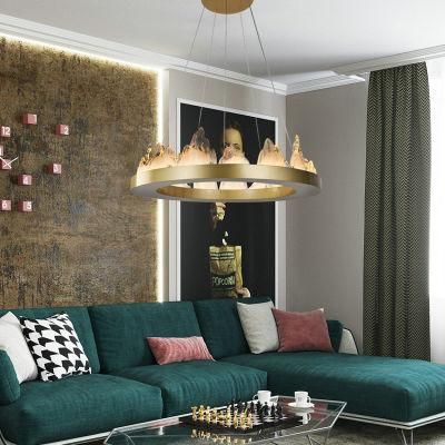 Modern Nordic Three Years Warranty Creative Personality Plant Antique Copper Chandelier for Living Room