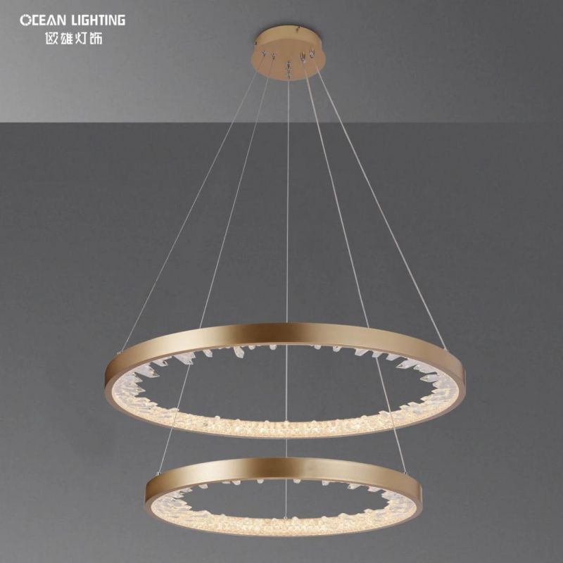 Indoor Decorative Luxury Aluminum Iron Modern Acrylic Pendant Lighting for Home Hotel Restaurant