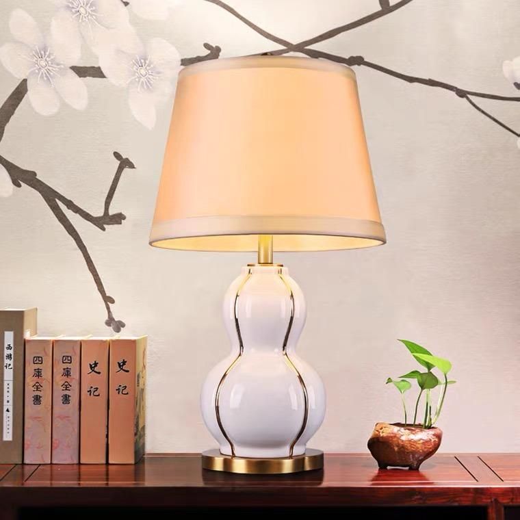 Super Large New Chinese Style Table Lamp Ceramic Ferro Art Decoration Designer Simple Copper Living Room Porch Townhouse