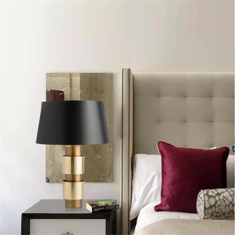 Fabric Shade Art Design Desk Table Lamp in Bedroom Bedside Home Deco Desk Light Modern Luminaria De Mesa Indoor Lighting