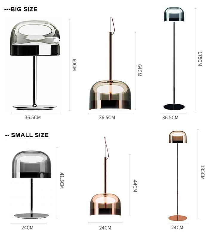 Popular Modern Lamp Glass LED Hanging Pendant Light in Rose Gold