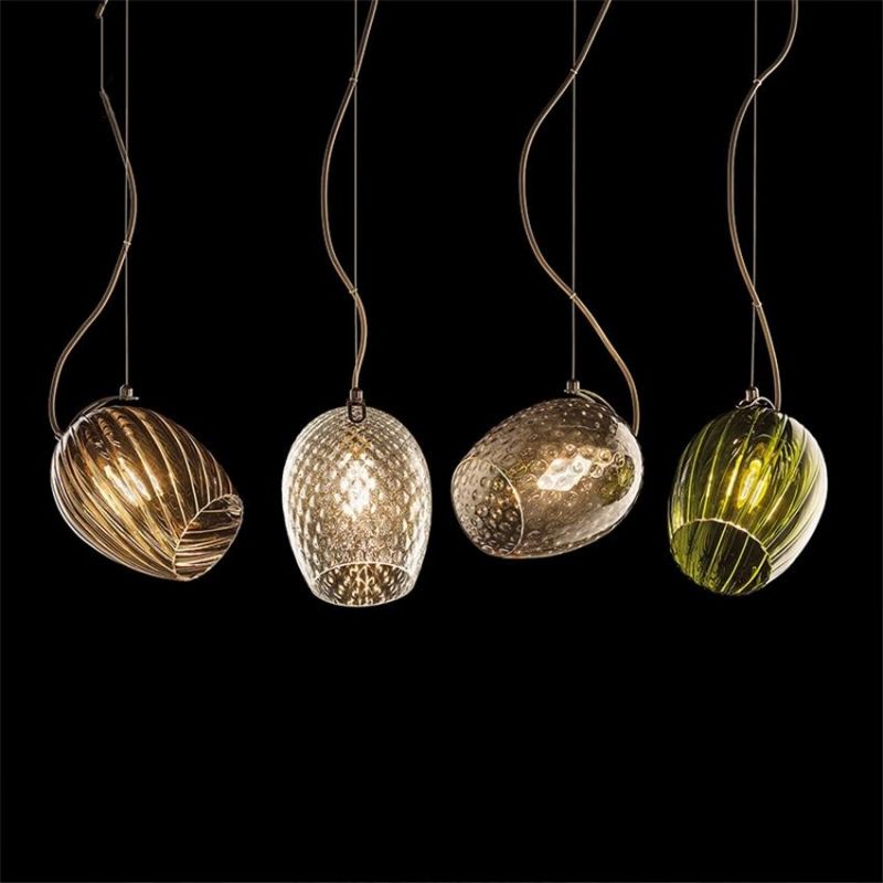 Nordic Glass Pendant Lights Pineapple Light Restaurant Bedroom Pendant Light Bedside Bar Suspension Lamp (WH-AP-115)