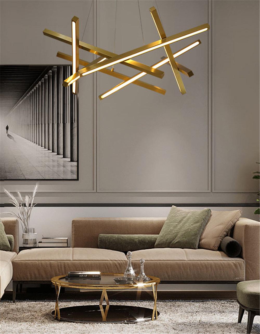Luxury Indoor Light Strip Decorative Modern Chandelier Pendant Lamp