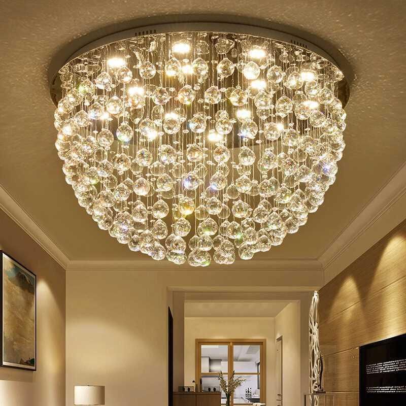 Crystal Front Room Ceiling Lights Fixtures for Sitting Room Bedroom Ceiling Lamp (WH-CA-34)