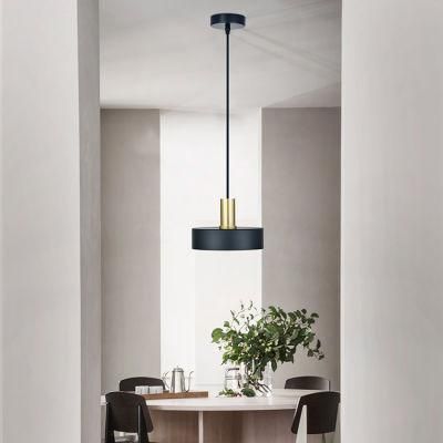 Nordic Industrial Wrought Iron Black LED Hanging Lamp Home Decor Indoor Lighting Modern Minimalist Pendant Light