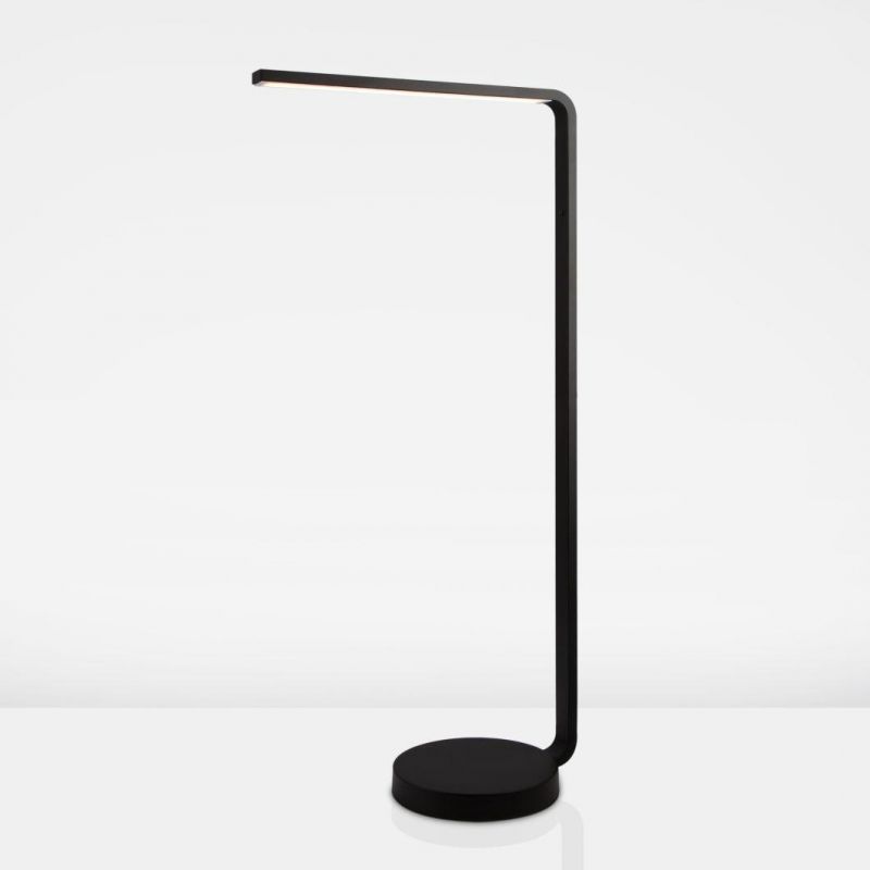 Modern Desk Lamp and Floor Lamp Decorative Hotel Portable Bedroom Reading Lamps with USB & Outlet Black Lamp