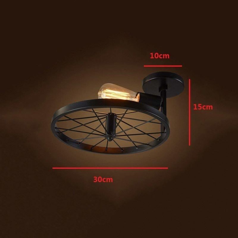 Retro Pull Down Wheel Ceiling Light Fixtures for Indoor Home Lighting (WH-LA-07)