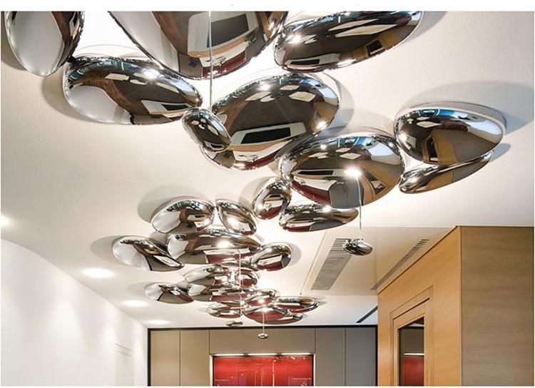 Skydro Electrified Ceiling Light Silver Lamp LED Glass Ceiling Lights Luxury Metal Mercury Ceiling Lamp (WH-MA-193)