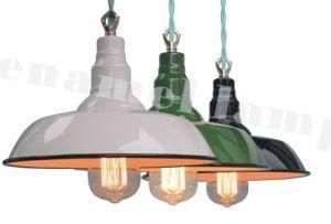 Enamel Hanging Light, Vintage Barn Lamp, Indoor Decor Lamp