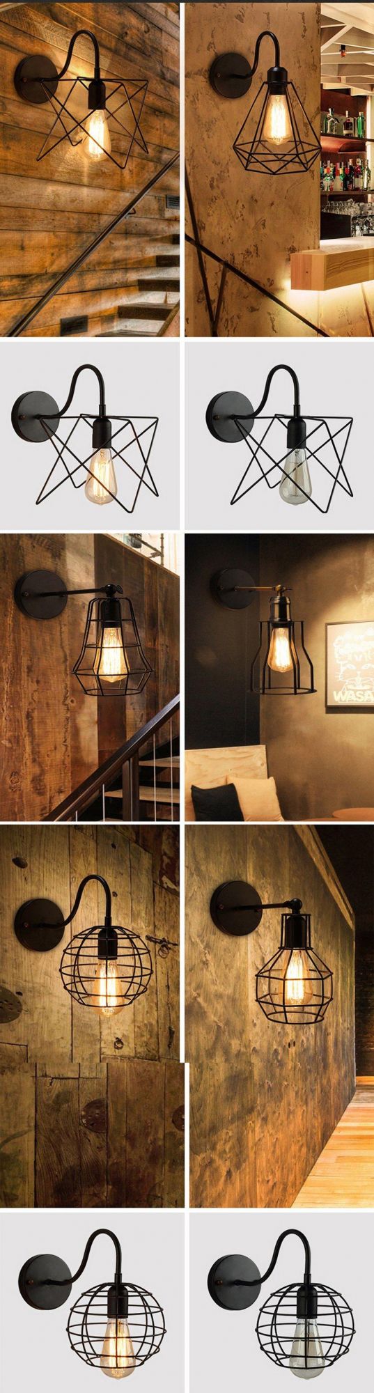 Retro Loft Industrial Wall Lamp Black E27 Vintage Sconces Wall Lamp Industrial Lighting (Wh-VR-14)