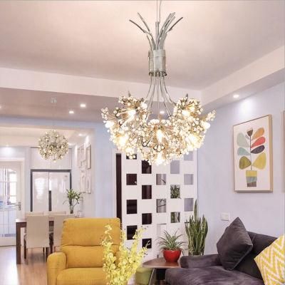 LED Light Steel Crystal Lighting Fixture Chandeliers