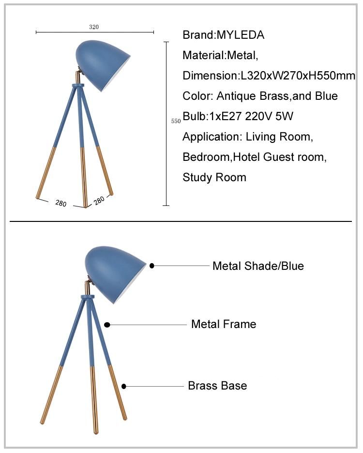 Modern Adjustable Decoration Iron Reading Table Light
