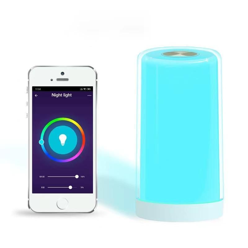 Smart LED Table Night Light Desk Lamps Atmosphere Lighting Dimmable RGB Light Touch Sensor Bedside Rechargeable Lamp