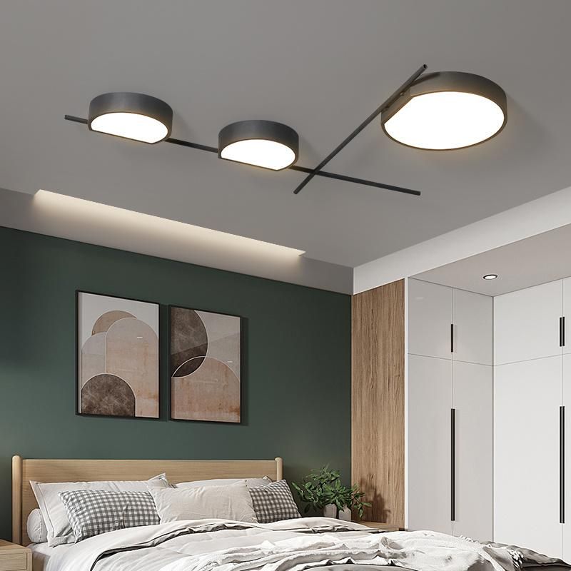 Black White Concise Style Modern Ceiling Lamp Pendant Lamp Bedroom Lamp
