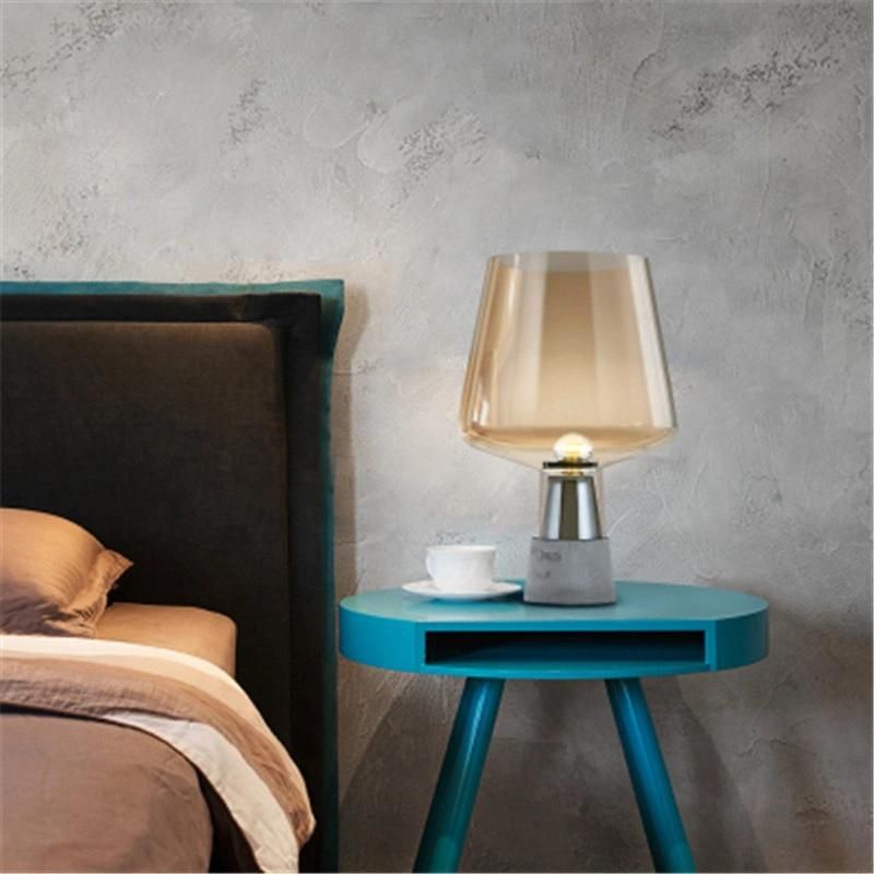 Gray Shade White Bulb Table Lamp Reading Lamp Hotel Lamp