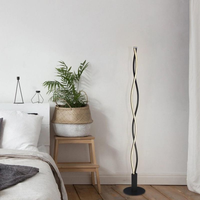 Masivel Simple Spiral Curved LED Floor Lamp for Home Hotel