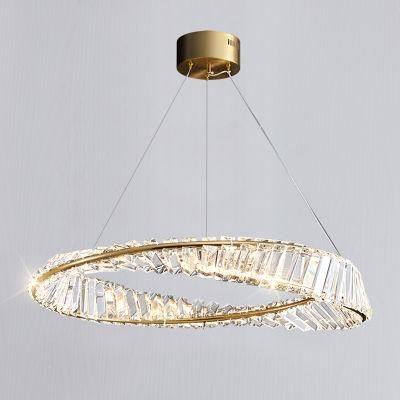 Transparent Lampshade Crystal Modern Style Pendant Lamp Chandelier Living Room Lamp