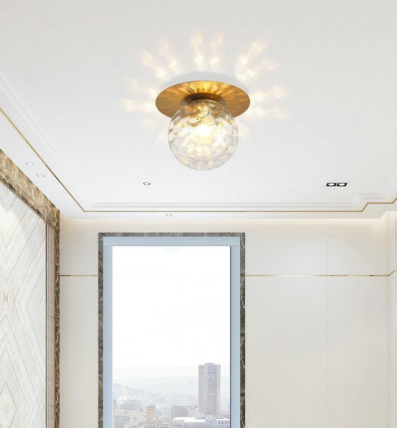 Glass Ball Ceiling Light Modern Staircase Balcony Corridor Porch Bedside Hallway Ceiling Lamp (WH-MA-165)