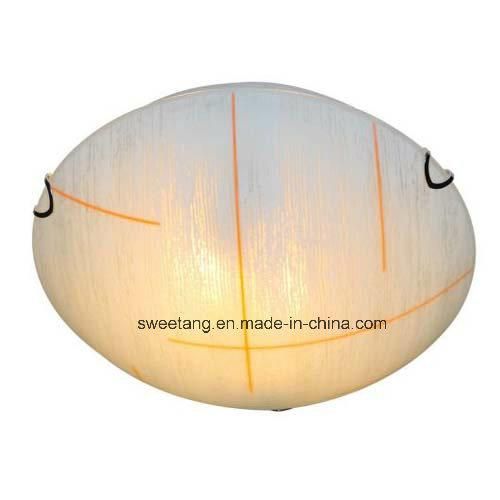 Round Glass Ceiling Light with Glass Shade for Home Decoration