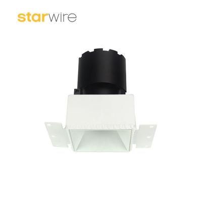 Embeded Invisible White 9W/11W/15W Square COB Trimless LED Ceiling Downlight