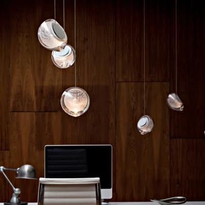 Can Customize Contemporary Dining Room Living Room Indoor Decor Modern Glass Ball Pendant Lights LED Hanging Lamp