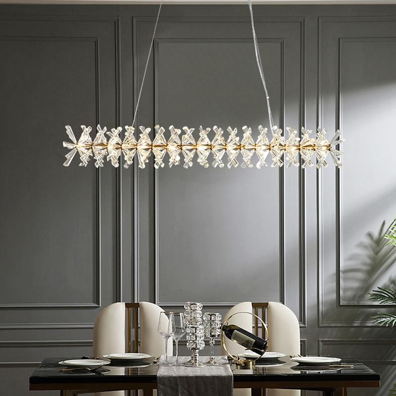 Round Ring Vintage Style Crystal Chandelier High-Class Restaurant Lighting