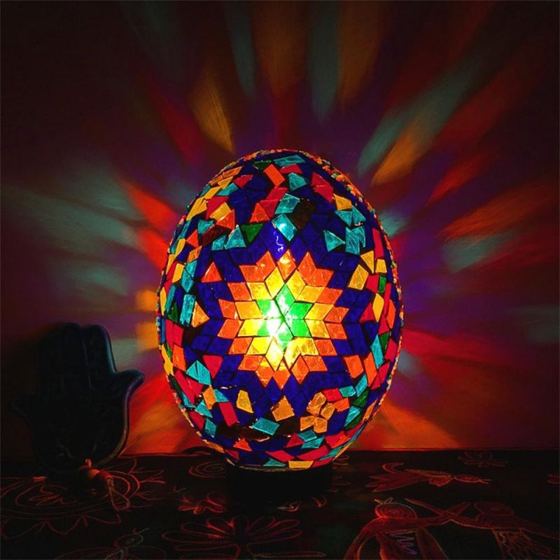 Vintage Lucky Egg Turkish Mosaic LED Children′s Night Table Lamp (WH-VTB-07)
