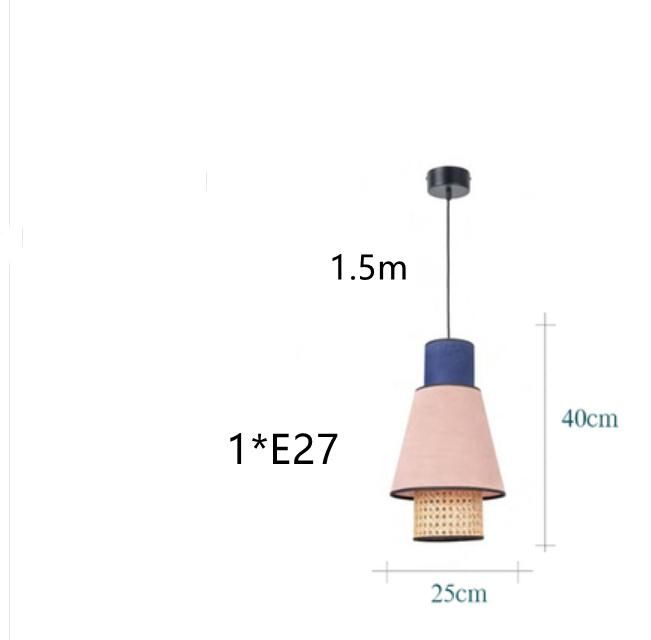 Nordic Bamboo Pendant Lights E27 New Woven Lamp for Dining Living Room Kitchen Office Shop Suspended Lamp (WH-AP-202)