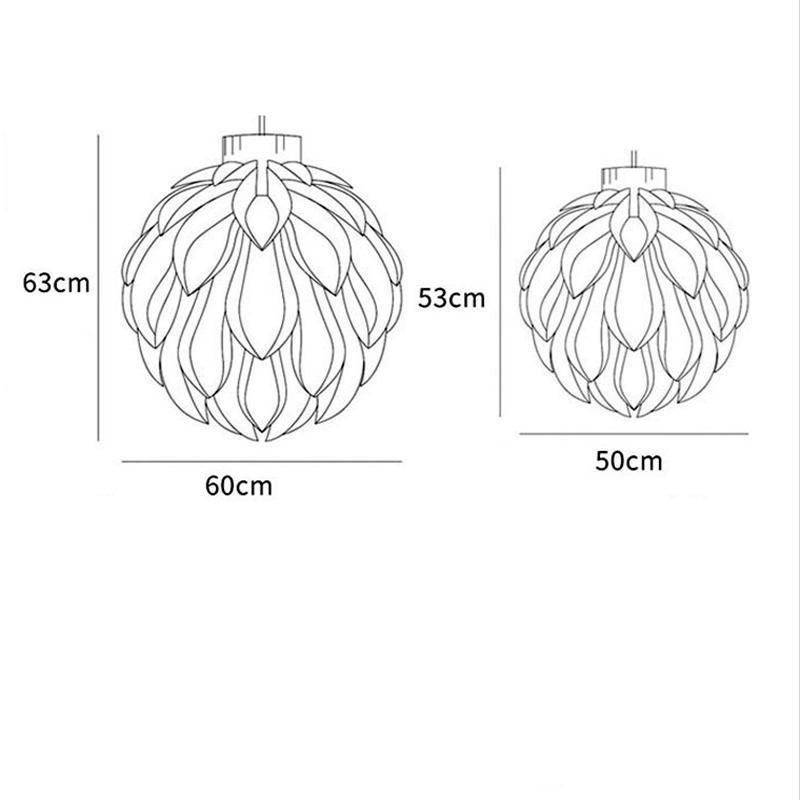 Nordic Pendant Lamp Design White Pinecone Creative Acrylic Lamp for Dining Room Kitchen Bar Pendant Light (WH-AP-107)