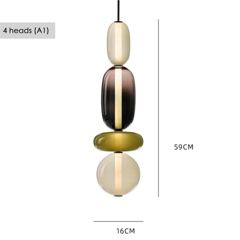 Glass Ball LED Pendant Lamp Bedside Bar Cafe Hanging Lights Candy Cartoon Home Decor Pendant Lights