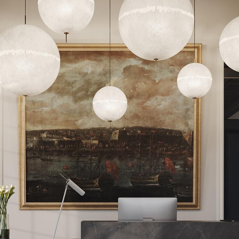 White Moon Design Pure White Pendant Lamp Chandelier Bedroom Lamp Hotel