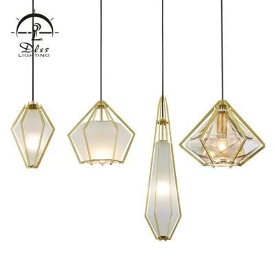 Zhongshan Modern Christmas Gift LED Diamond Glass Pendant Light Decorative Chandelier