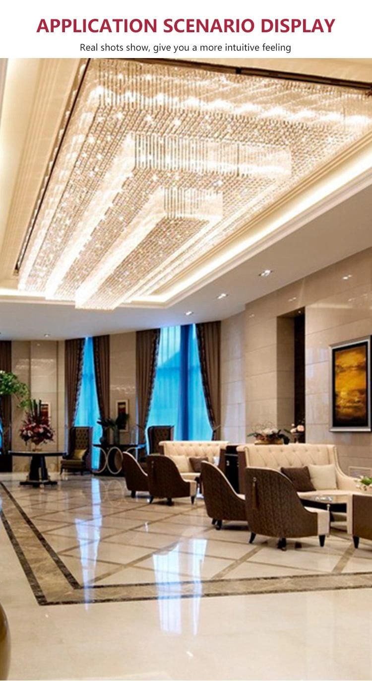 Decor Luxury Chandelier Hotel Lobby Show Room Stainless Steel Large Vintage Ceiling Lighting