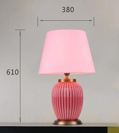 Light Luxury American Table Lamp Ceramic Decoration Art Designer Solid Color Living Room Modern Simple Bedside Bedroom Lamps