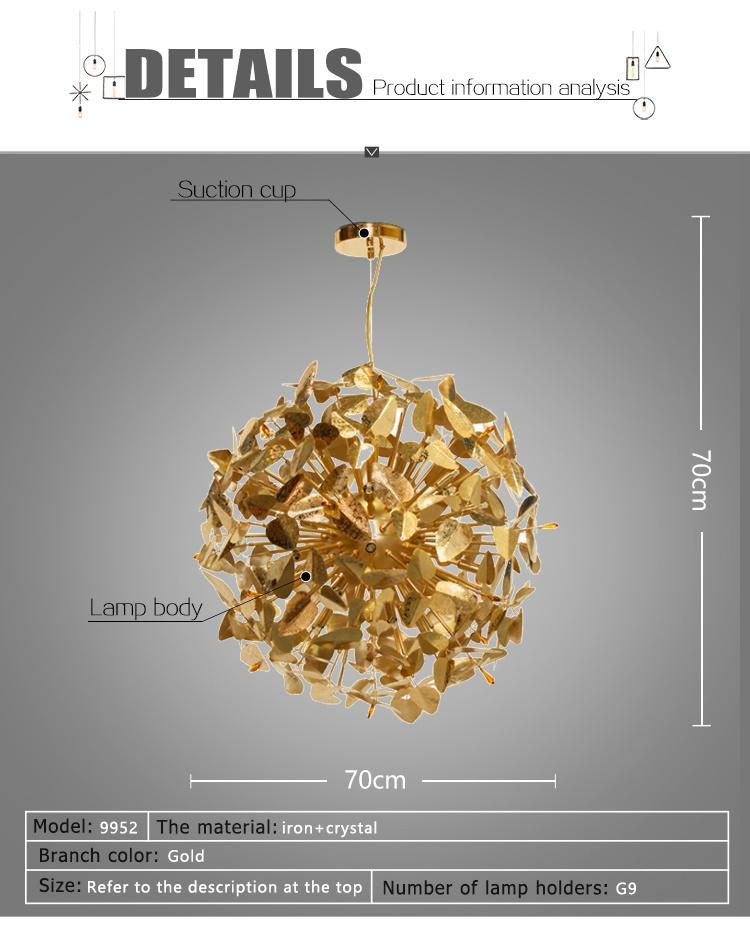 Wholesale High Quality Suspend Modern Crystal Chandelier Pendant Light