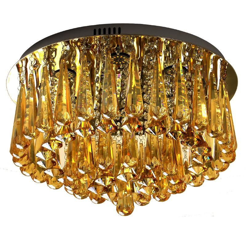 Gold Crystal Flush Mount Ceiling Lights for Indoor Home Project Lighting Wh-Ca-17