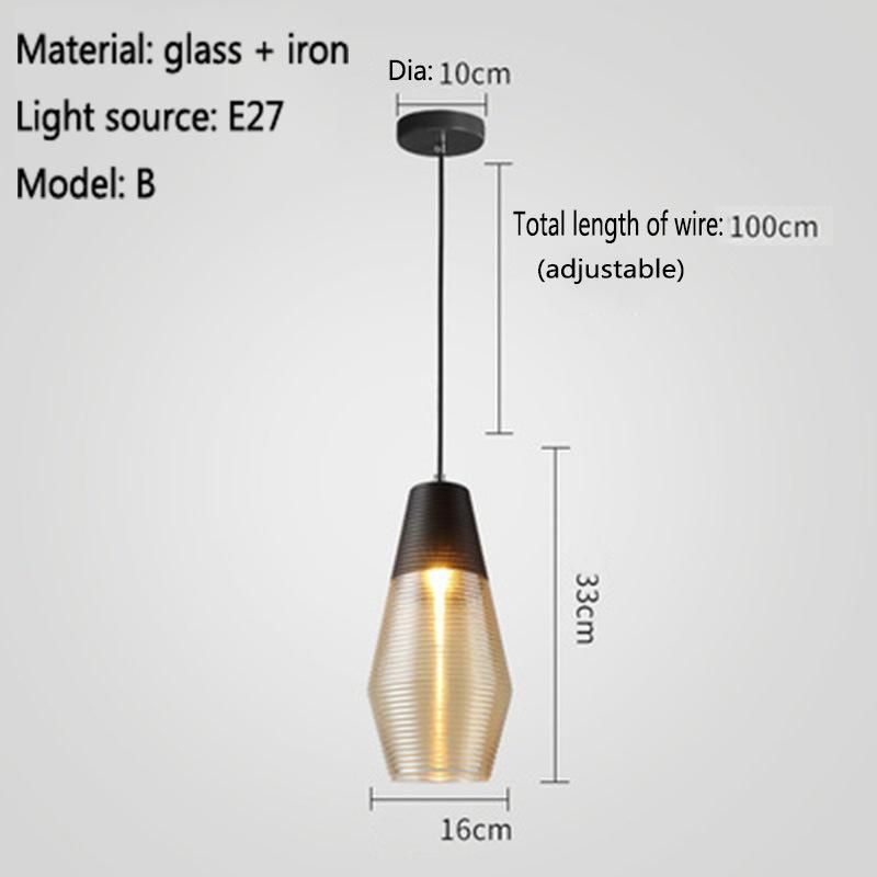 Nordic E27 Pendant Lamp Simple Coffee Personality Gerd Gorgeous Glass Modern Pendant Light (WH-AP-344)