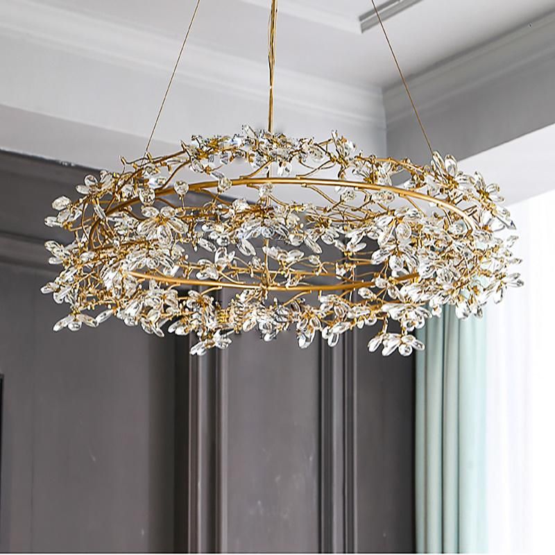 Pendant Lamp Decorative Lighting Village Branch Crystal Living Room Lamp