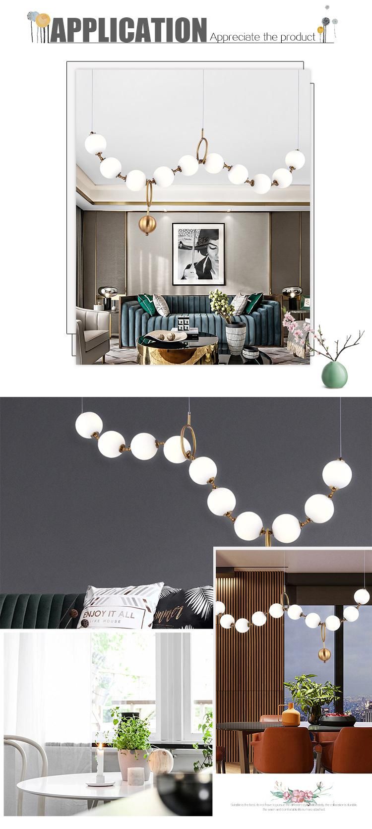 2019 New Design Creative Living Room Lighting Metal Glass Chandeliers