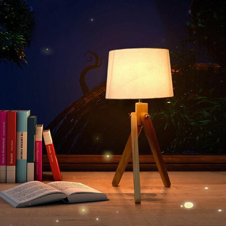 Wooden Tripod Design Floor Lamp Table Lamp Bedside Lamp