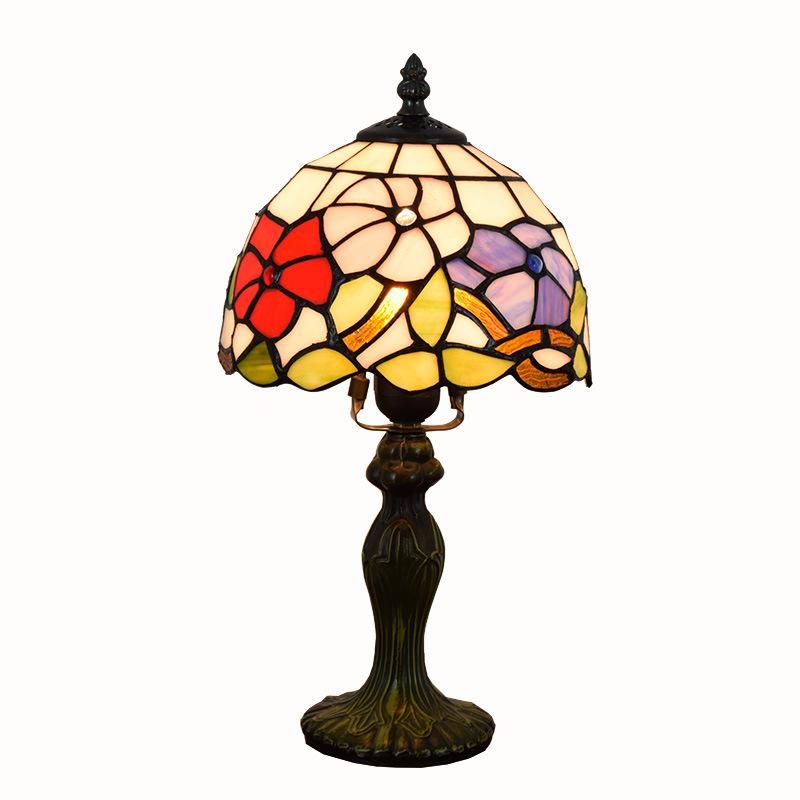 Tiffany Style Table Lamp Stained Glass Shade Desk Light