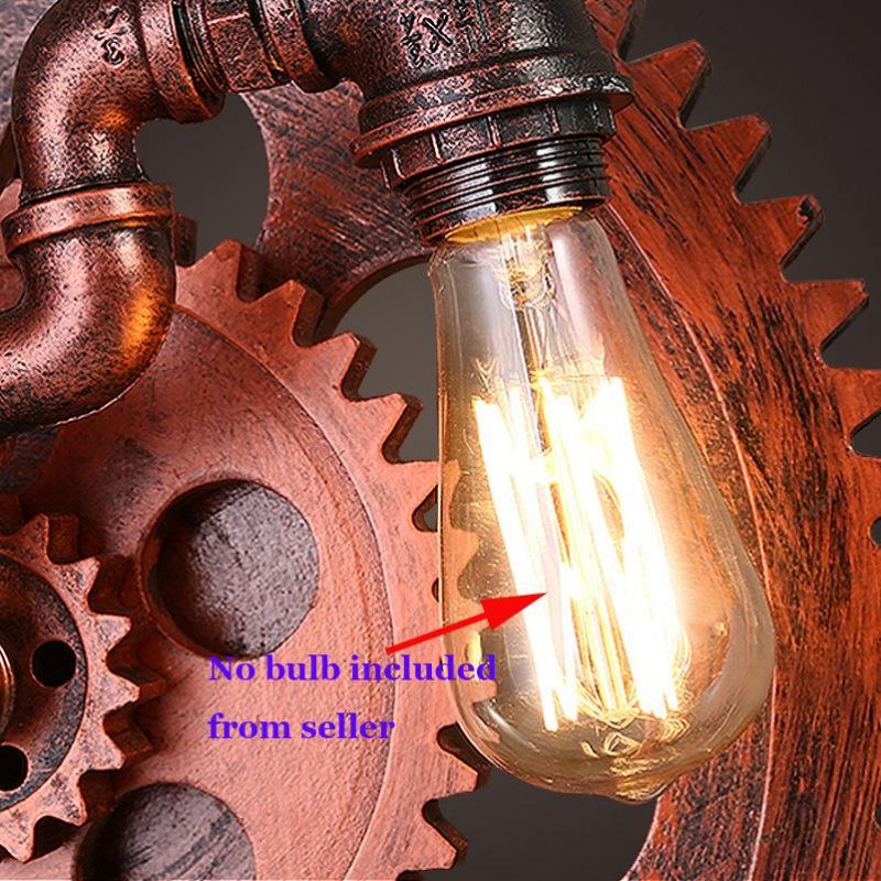 Corridor Restaurant Living Room Bedroom Industry Wind Retro Loft Art Wood Wall Lamp (WH-VR-54)