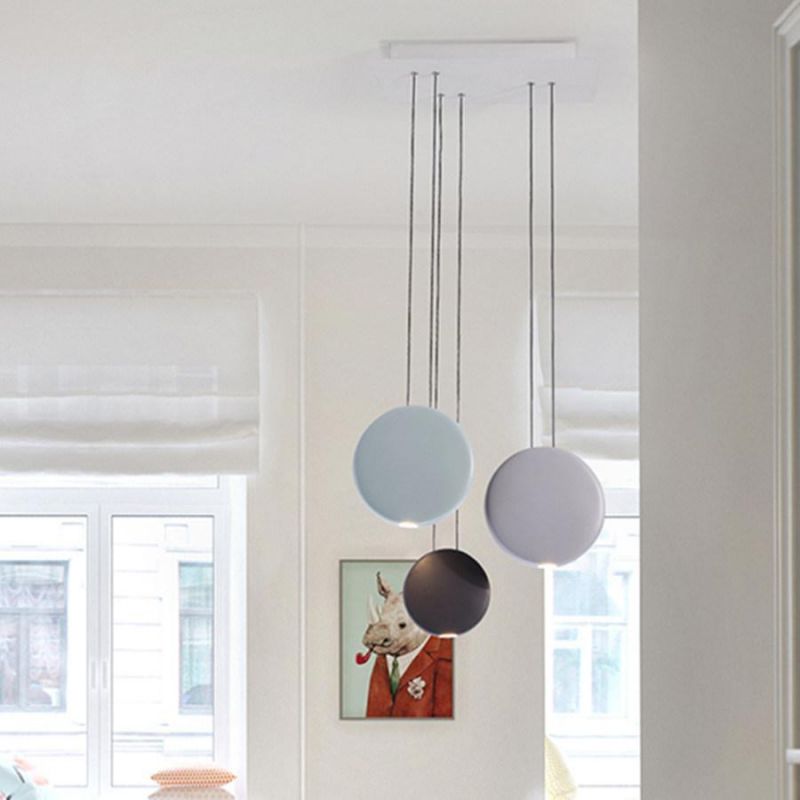Post-Modern Round Pendant Light Art Restaurant Nordic Simple Dining Table Bedside Bed Round Pendant Lamp (WH-AP-251)