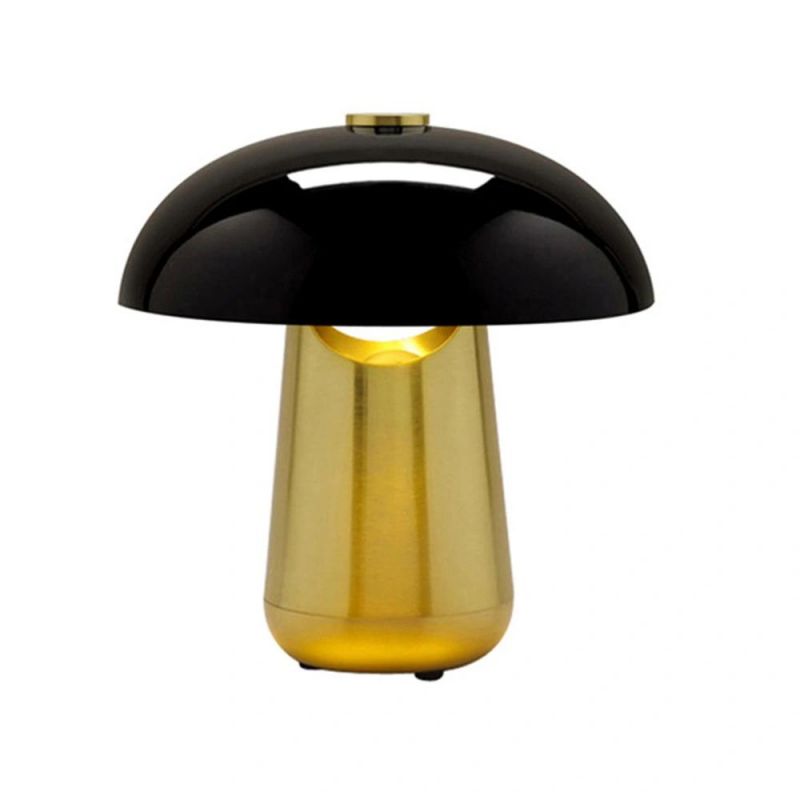 Simple Metal Mushroom Plated Table Lamp Living Room Bedside Lamp Designer Iron Art Electroplated Table Lights Home Decor