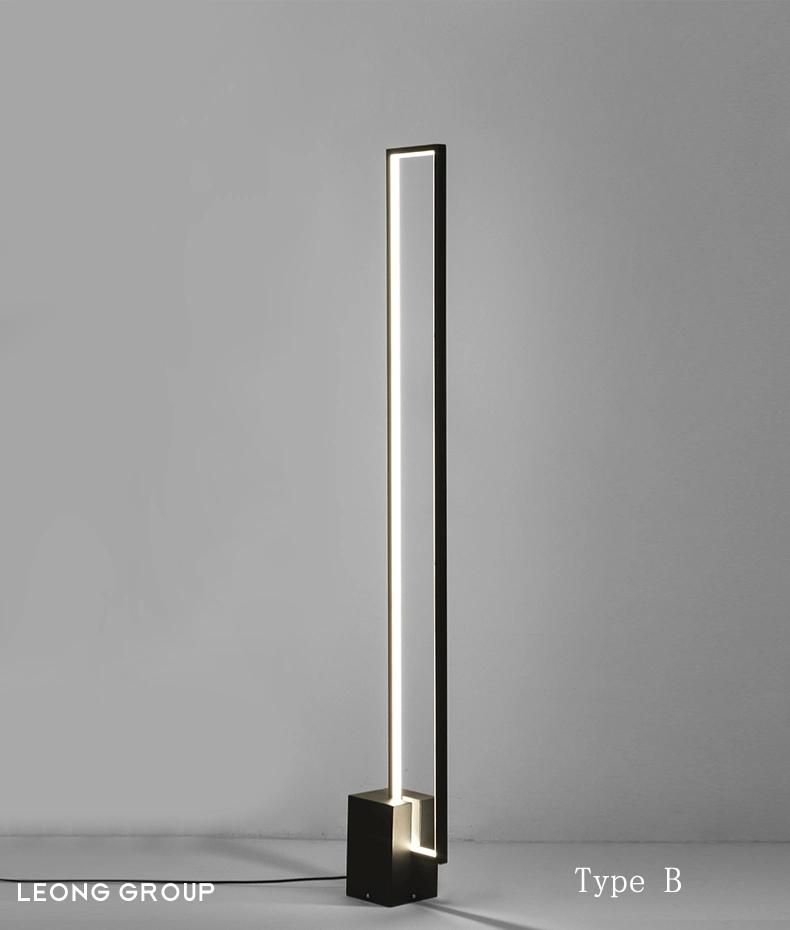 Tube Light New Design with Marble Base LED Corner Floor Lamp, Color Change by Switch