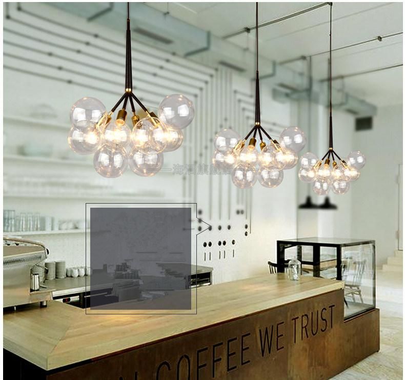 Clear Glass Bubble Decorative Ball Creative Pendant Light Haning Lamp