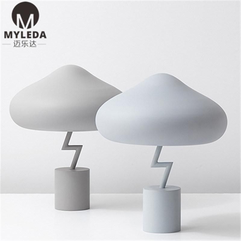 Mashroom Glass Golden Metal Hotel Modern Desk Table Lamp Light