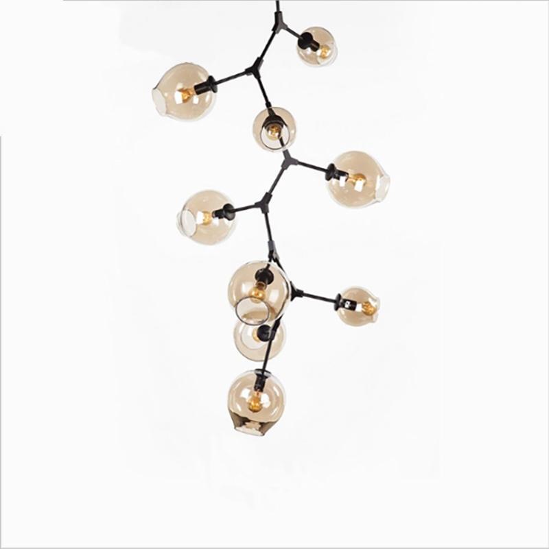 9 Lights Stair Modern Glass Hanging Pendant Chandelier Lighting, Accept Customized