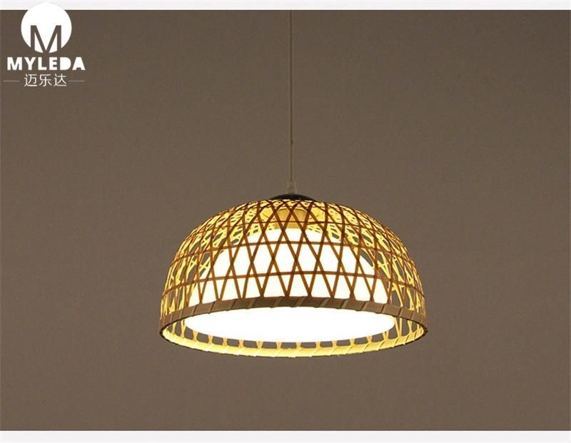 Modern Style Wood Pattern Retro Decoration Wooden Cage Pendant Lights for Home, Bar, Living Room, Dining Room
